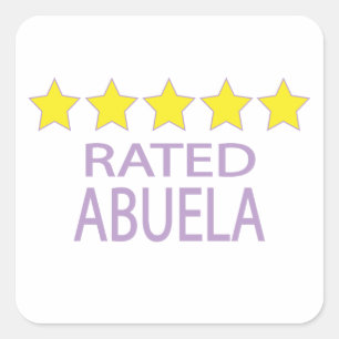 Five Star Abuela Square Sticker