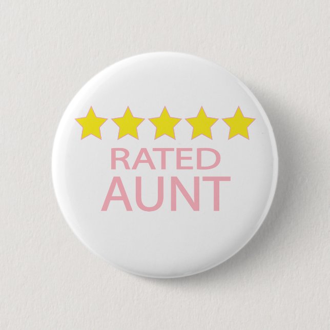 Five Star Aunt Button (Front)