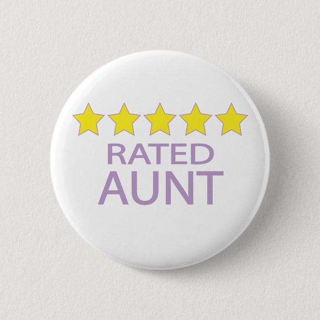 Five Star Aunt Button (Front)
