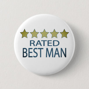 Five Star Best Man Button