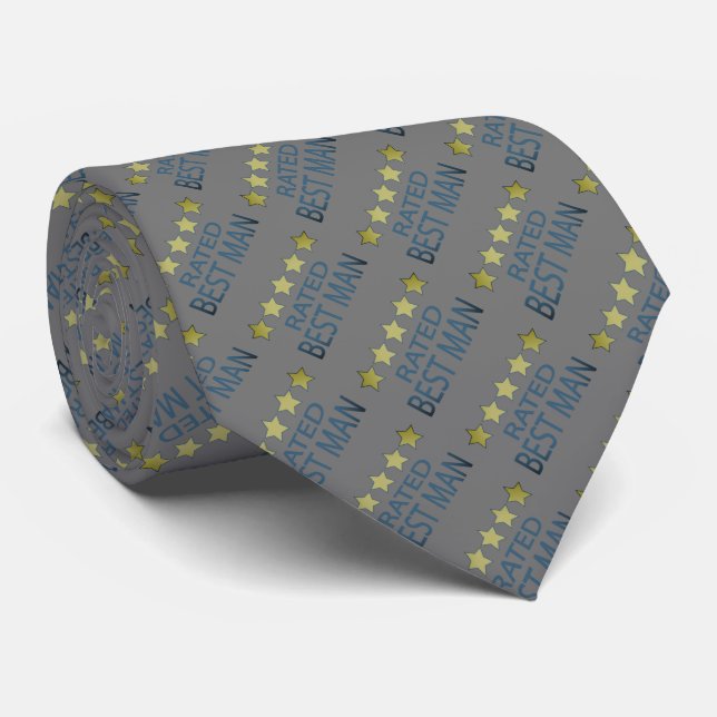 Five Star Best Man Neck Tie (Rolled)