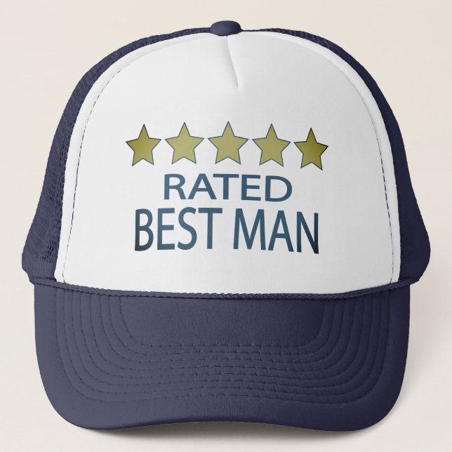 Five Star Best Man Trucker Hat (Front)