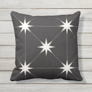 Five Star Black and Tan. Outdoor Pillow