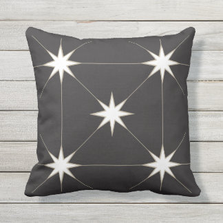 Five Star Black and Tan. Outdoor Pillow