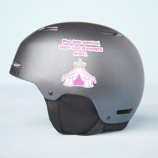 Five-Star Camping Queen-Sized Luxury Adventure Sticker (Helmet Side)