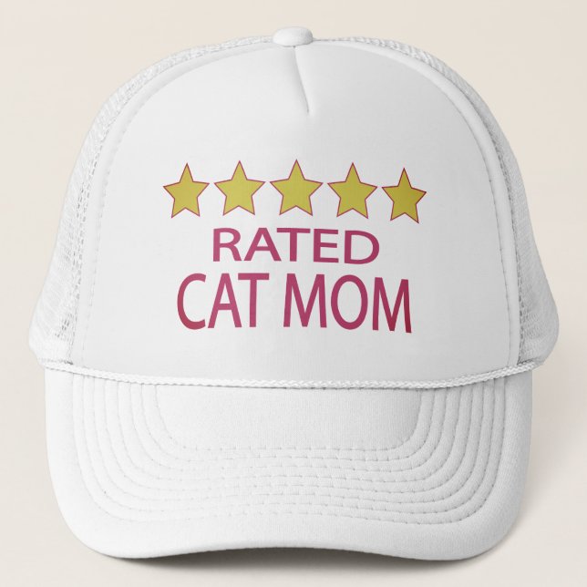 Five Star Cat Mom Trucker Hat (Front)