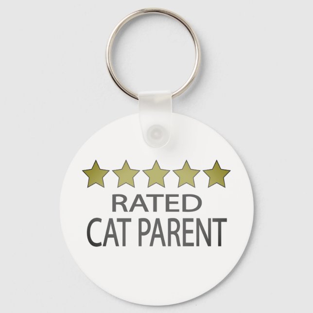 Five Star Cat Parent Keychain (Front)