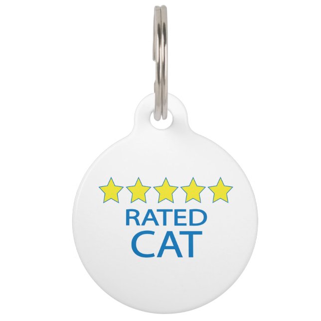 Five Star Cat Pet ID Tag (Front)