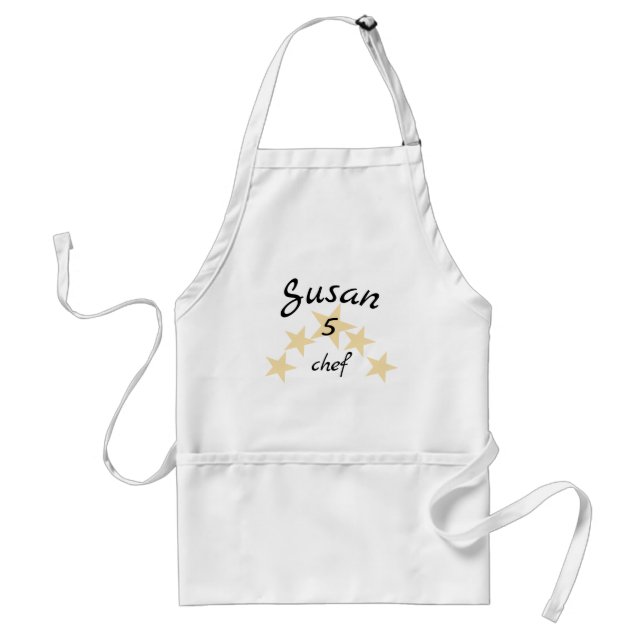 Five Star Chef | Golden Stars Adult Apron (Front)