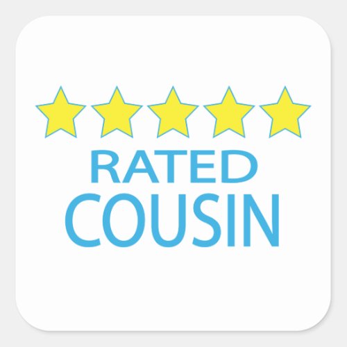 Five Star Cousin Square Sticker