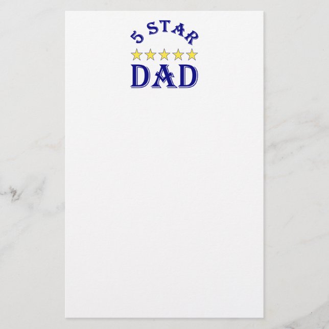 Five Star Dad Stationery (Front)