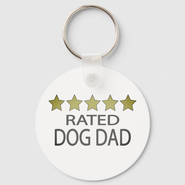 Five Star Dog Dad Keychain (Front)