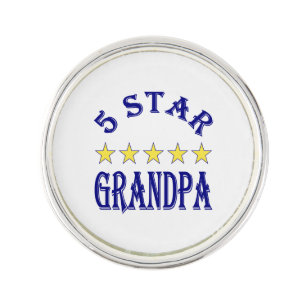 Five Star Grandpa Lapel Pin