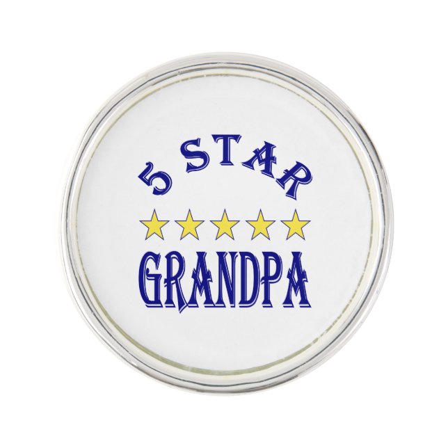 Five Star Grandpa Lapel Pin (Front)