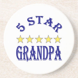 Five Star Grandpa Sandstone Coaster