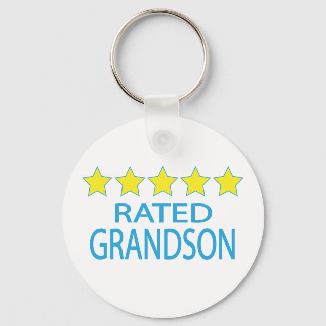 Five Star Grandson Keychain (Front)