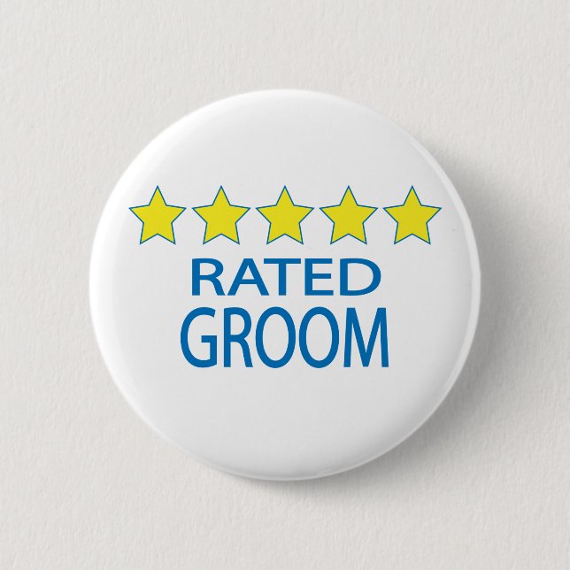 Five Star Groom Button (Front)
