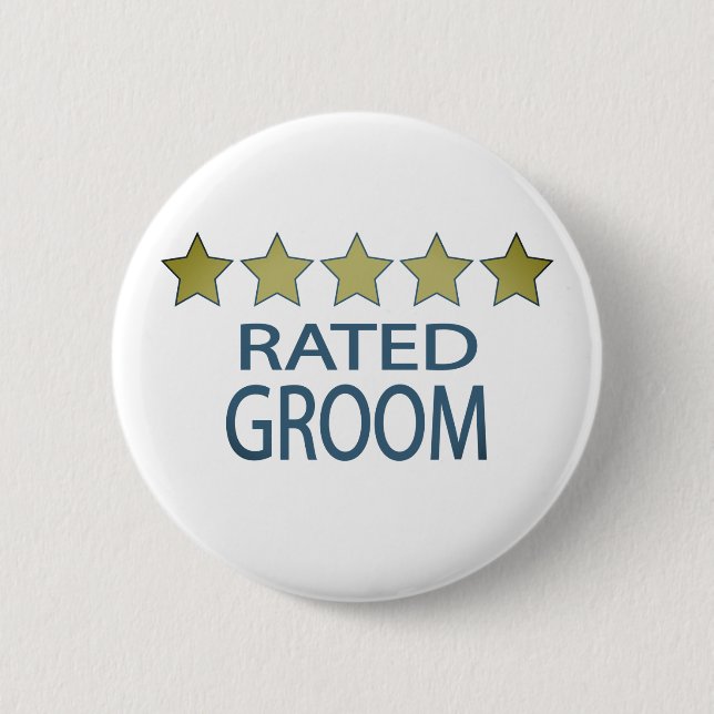 Five Star Groom Button (Front)