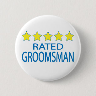 Five Star Groomsman Button