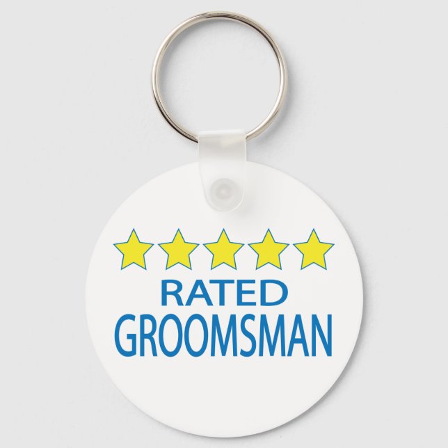 Five Star Groomsman Keychain (Front)