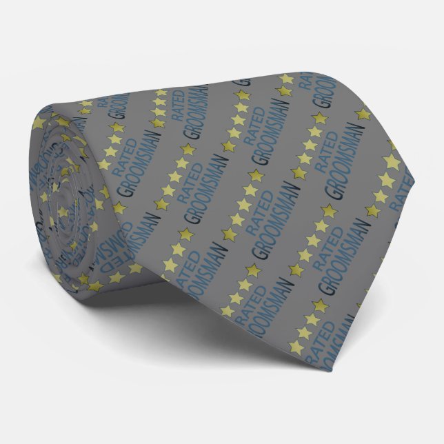 Five Star Groomsman Neck Tie (Rolled)