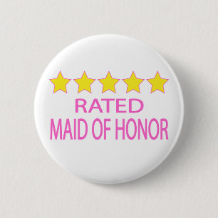 Five Star Maid of Honor Button