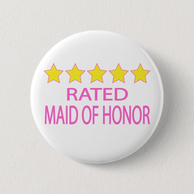 Five Star Maid of Honor Button (Front)