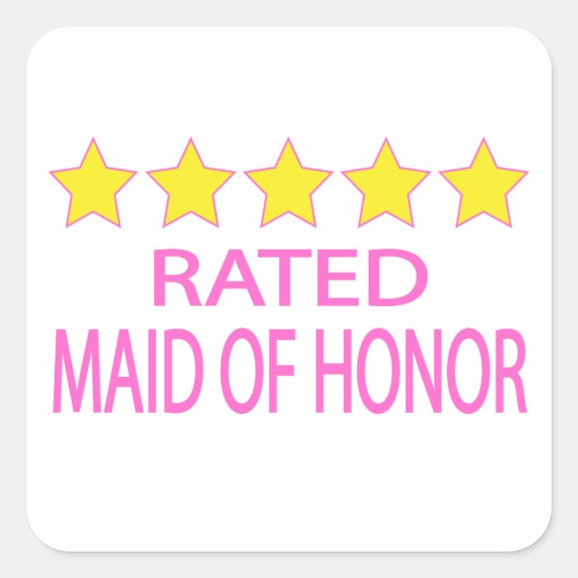 Five Star Maid of Honor Square Sticker (Front)