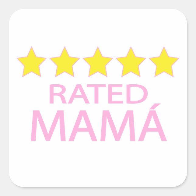 Five Star Mamá Square Sticker (Front)