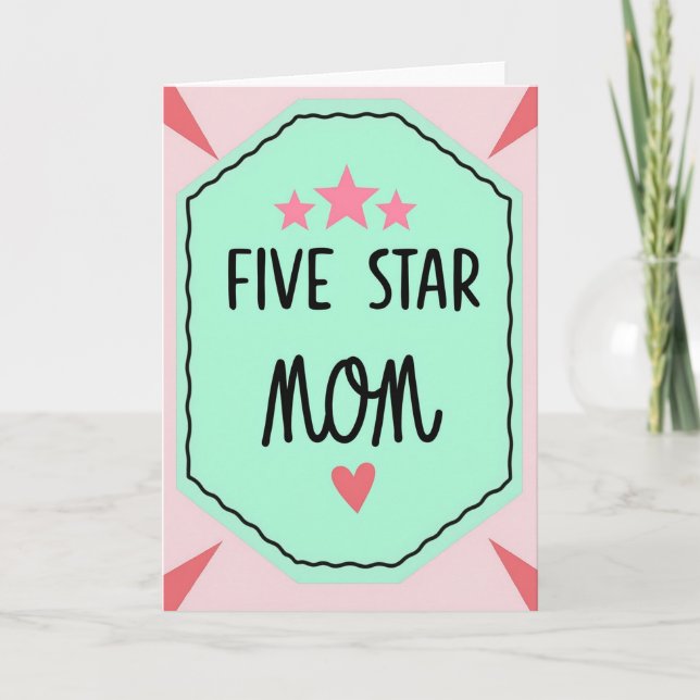 Five Star Mom Graphic Art Card (Front)