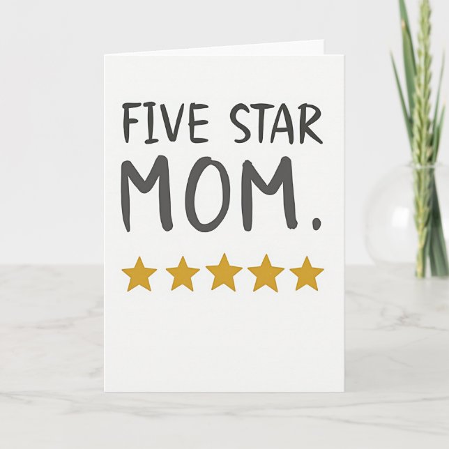Five Star Mom Greeting Card (Front)