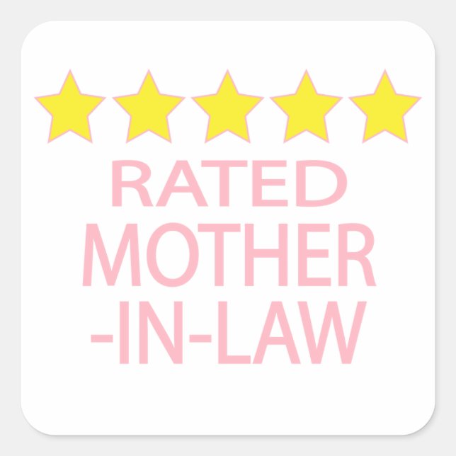 Five Star Mother-in-law Square Sticker (Front)