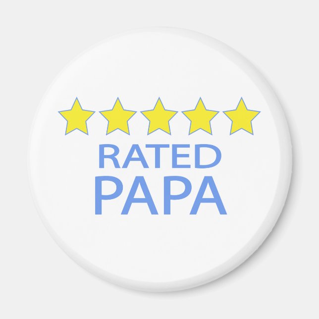 Five Star Papa Magnet (Front)