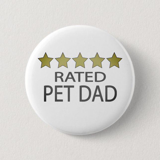 Five Star Pet Dad Button (Front)