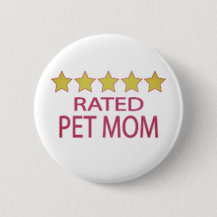 Five Star Pet Mom Button