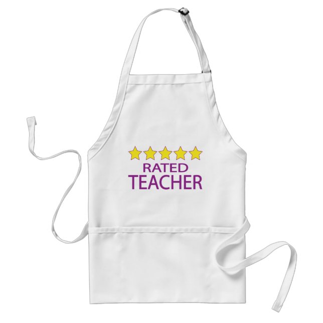Five Star Teacher Adult Apron (Front)