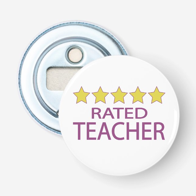 Five Star Teacher Bottle Opener (Front)