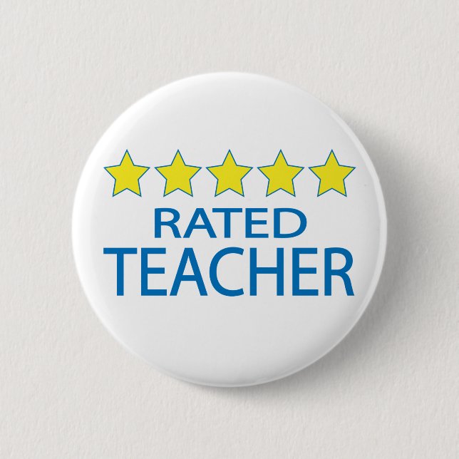 Five Star Teacher Button (Front)