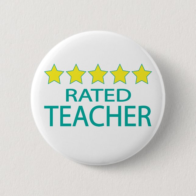 Five Star Teacher Button (Front)