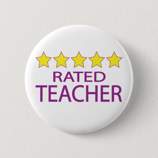 Five Star Teacher Button (Front)