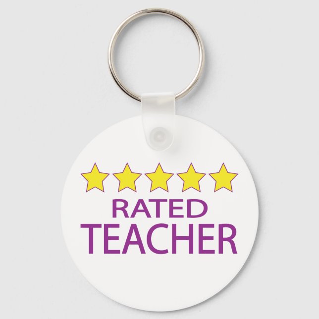 Five Star Teacher Keychain (Front)