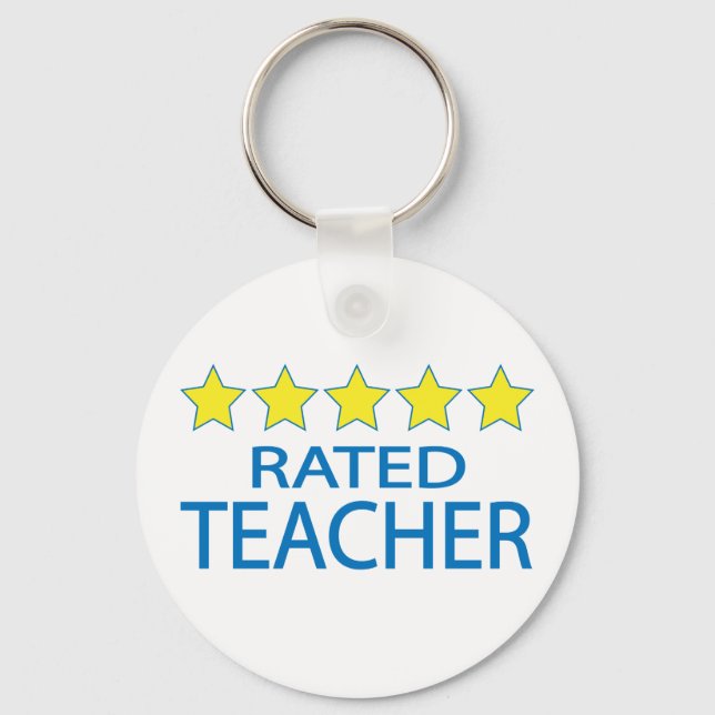 Five Star Teacher Keychain (Front)