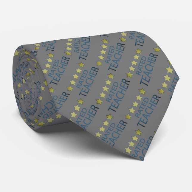 Five Star Teacher Neck Tie (Rolled)