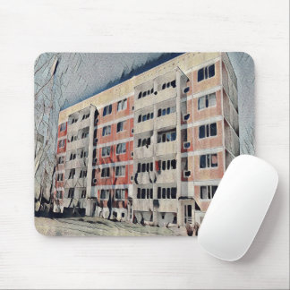 Five storey building mouse pad