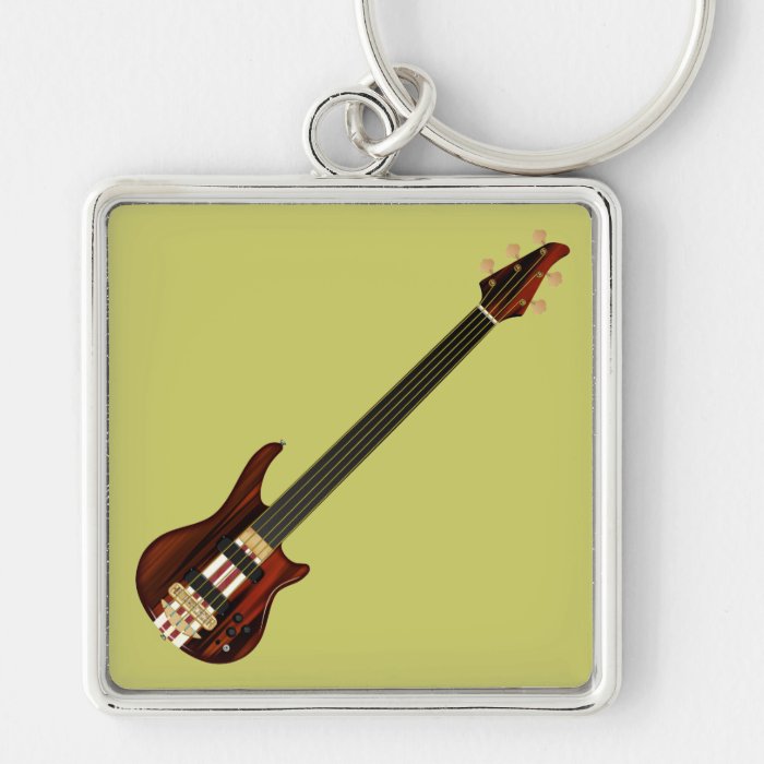 Five String Alembi Bass Guitar Key Chains