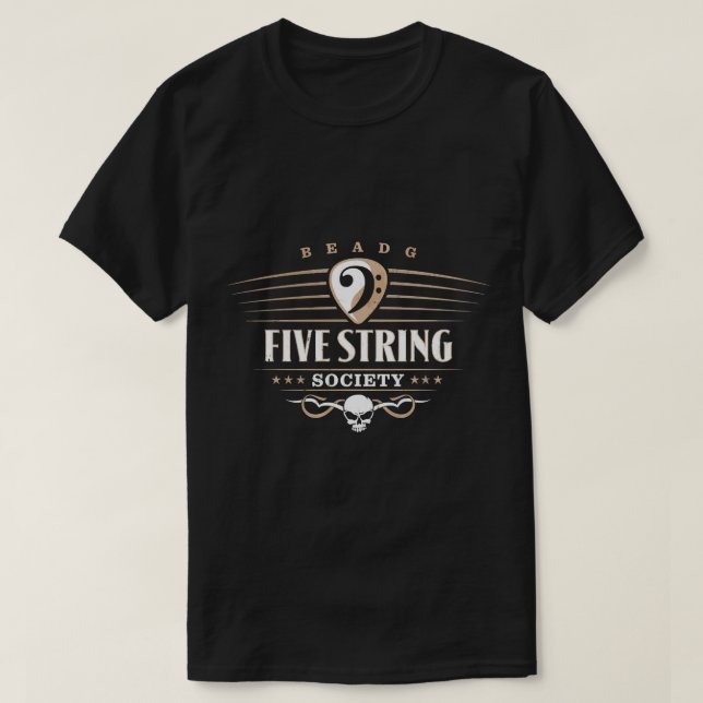 Five String Society for 5 String Bass Guitar Playe T-Shirt