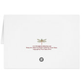 Five-Striped Leaftail Dragonfly Cards (Back Horizontal)
