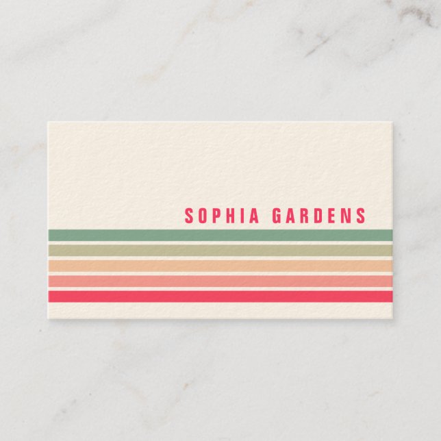 Five Stripes - Colors 01 (Cream) Business Card (Front)