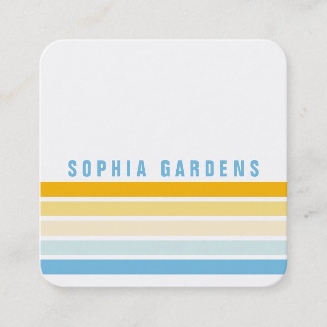Five Stripes - Colors 02 Square Business Card (Front)