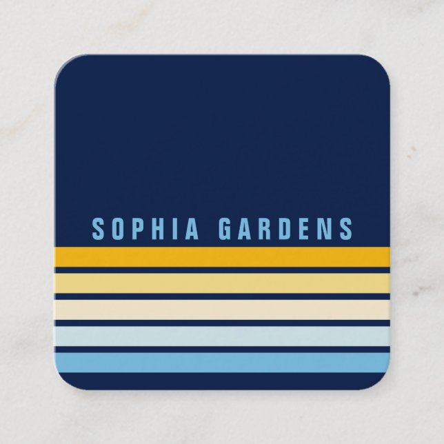 Five Stripes - Colors 02 Square Business Card (Front)